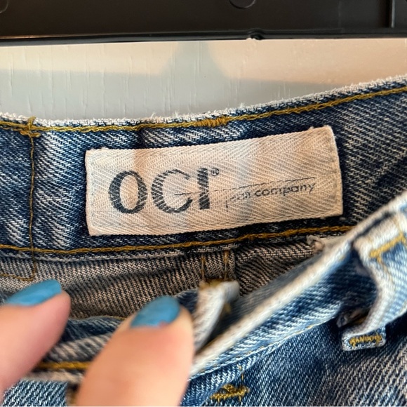 Vintage OCI Button Front Jean Shorts Size 11 - Picture 4 of 7